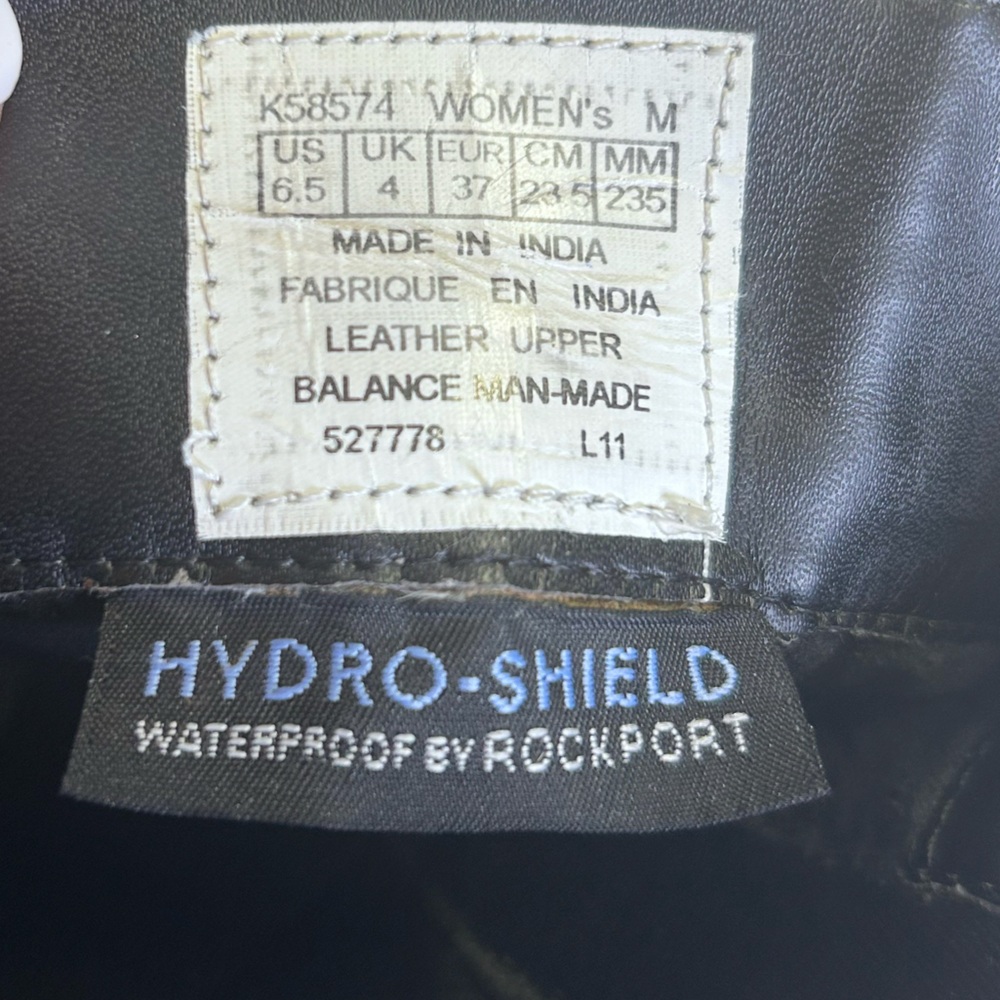Rockport Hydro-Shield Black Leather Moto Buckle Waterproof Boots Size 6.5. - Picture 8 of 15